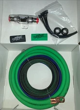 SKY HIGH CAR AUDIO 4 GAUGE CCA AMP KIT GREEN/BLACK