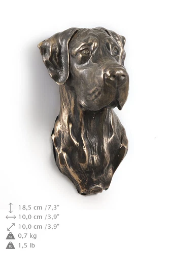 Great Dane Uncropped, dog statuette to hang, Art Dog Limited Edition, USA