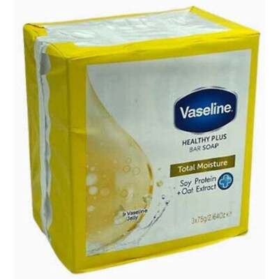 Vaseline Healty Plus Total Moisture Seife – 6 Stück, Milde Reinigung Mit Soja & Hafer