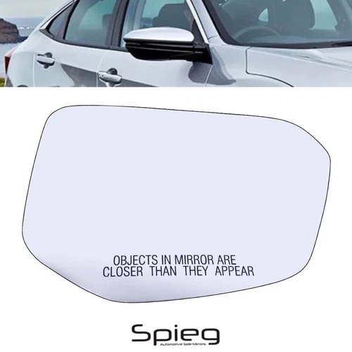 Side Mirror Glass for 2016-2021 HONDA CIVIC Non-heated Passenger Right Side