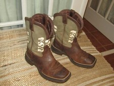 Durango Youth size 3.5 M Lil' Rebel Army Green Western Boots DBT0232Y