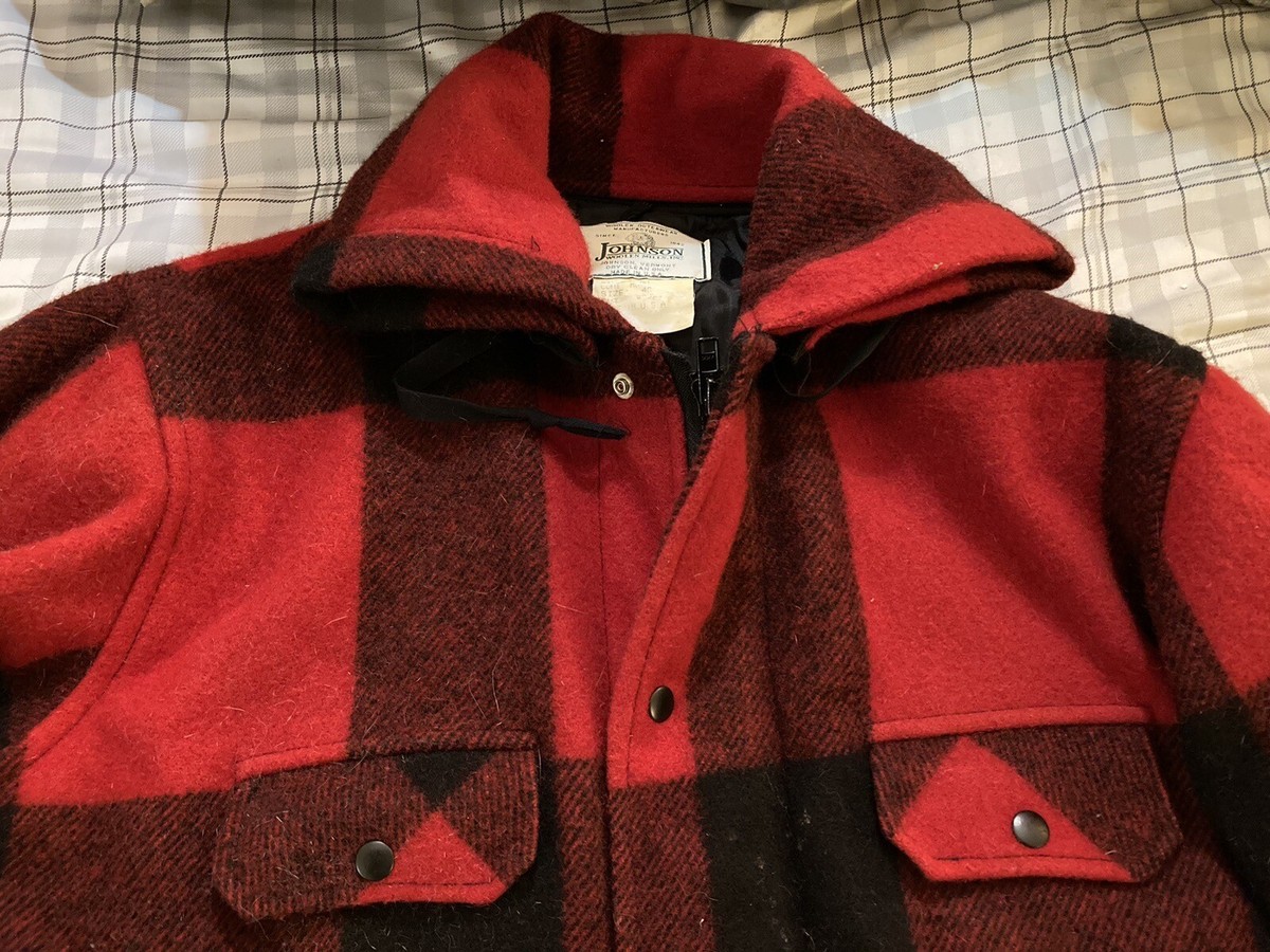 40s 50s Vintage JOHNSON ウールジャケット ヴィンテージ Vintage Johnson Woolen Mills Hunting Jacket Mens 40 Red