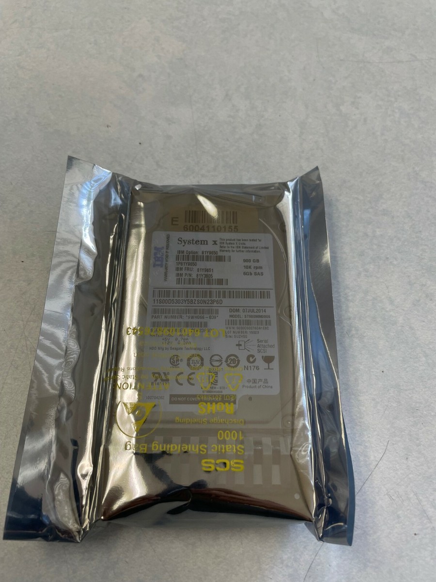 PCパーツ 81Y3805 IBM 900GB 10K 6G SFF SAS HDD NEW IBM 81Y3805 81Y9650 81Y9651 900GB 10K 6G SFF SAS 2.5
