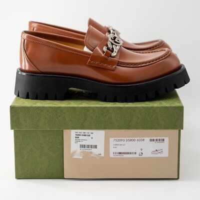size 9G - Gucci Interlocking G Chunky Loafers Brown Leather  display picture 3