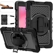 For Samsung Galaxy Tab A A7 A8 A9 S7 S8 Heavy Duty Stand Case Hard Cover Strap