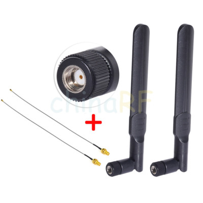 2 stuks Dual-Band WIFI-antenne, 6DBI High Gain Router Antenna, SMA