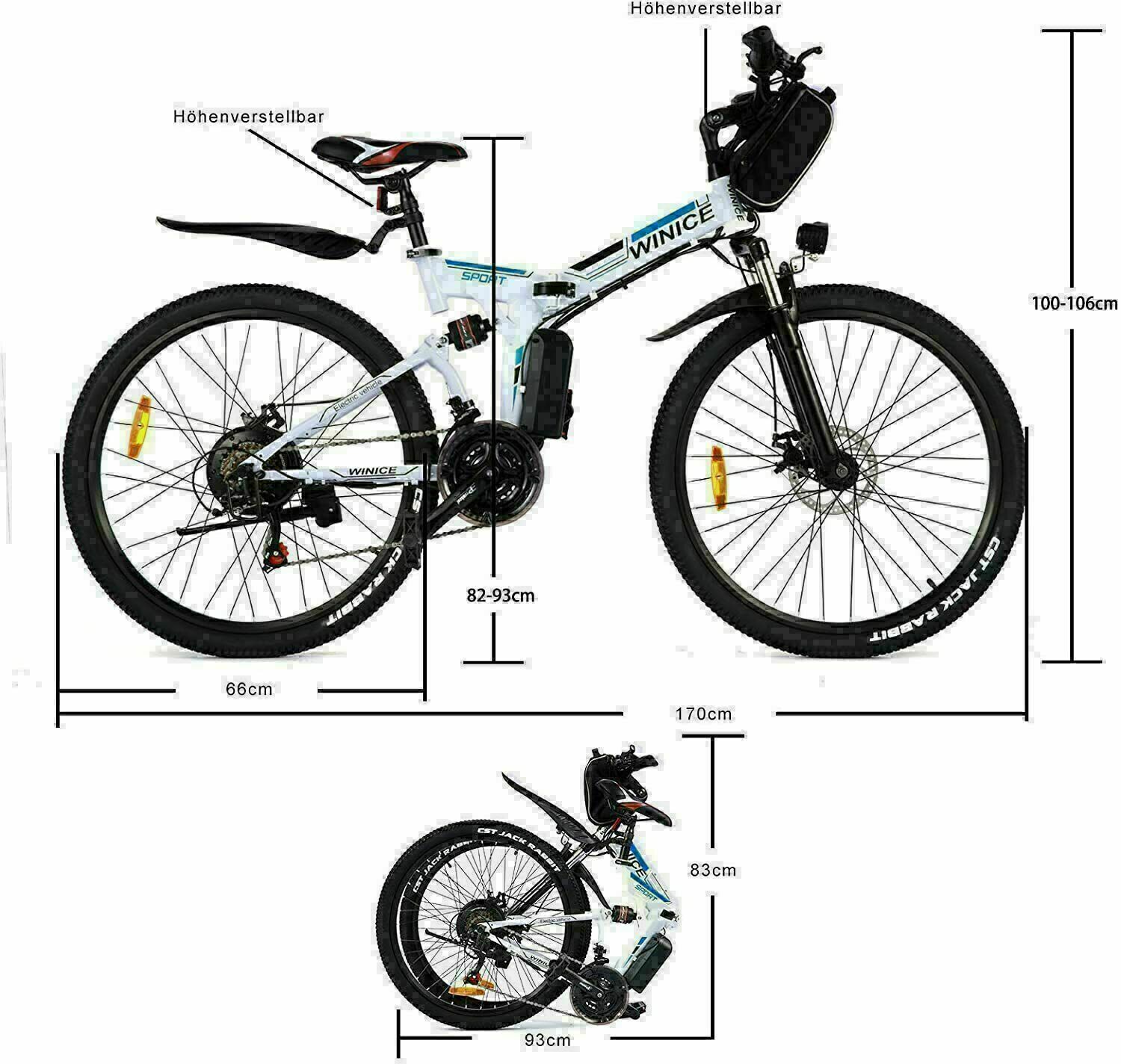 Details zu  26 Zoll Elektrofahrrad E-Bike Mountainbike Faltrad Fahrrad Trekkingrad Citybike Eine Fülle von Angeboten