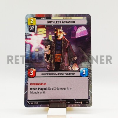 STAR WARS UNLIMITED SHADOWS OF THE GALAXY 501 C Ruthless Assassin Hyperspace