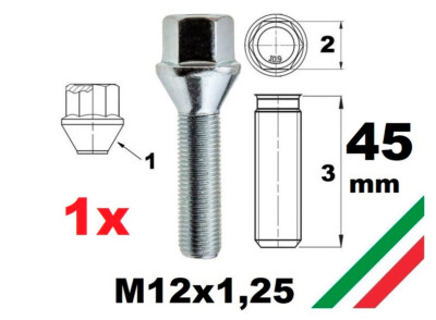20 X Bulloni Per Lega Ruote. M12 X 1.5 40mm Filo Con Raggio - Foto 9