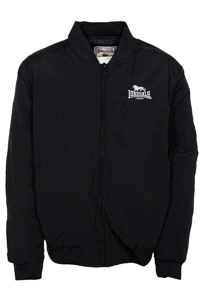 Lonsdale Meadow Jacke Bomberjacke Blouson Harrington Herren Schwarz - Bild 1 von 1