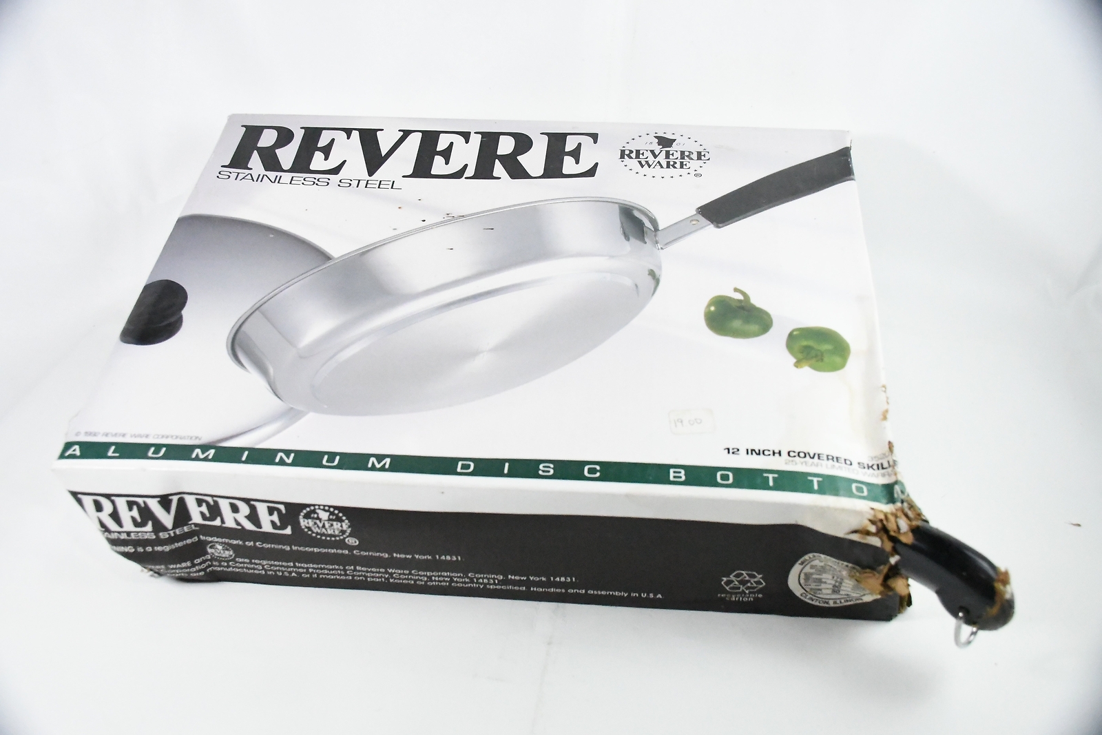 Revere Ware Skillet-12"-Corning-kitchen tools-NIB-NOS-Stainless Steel ...