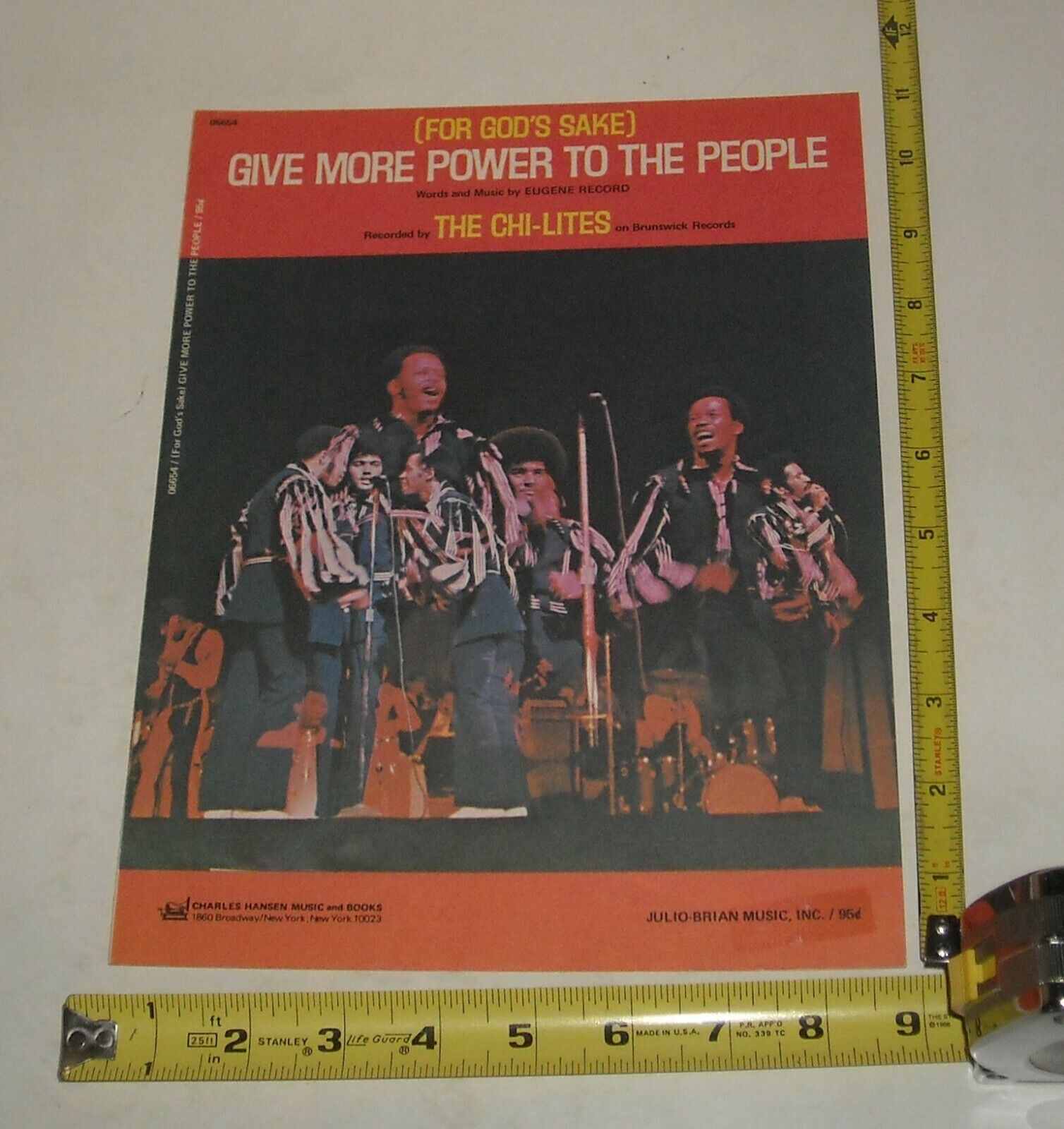 The CHI - LITES - GIVE MORE POWER To the PEOPLE SHEET MUSIC 1971