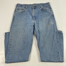 Carhartt Jeans Mens 38 x 34 Blue Relaxed Straight Medium Wash Workwear Denim B17