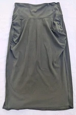 Athleta Transend Midi Skirt Size Medium Olive Green Color sep24