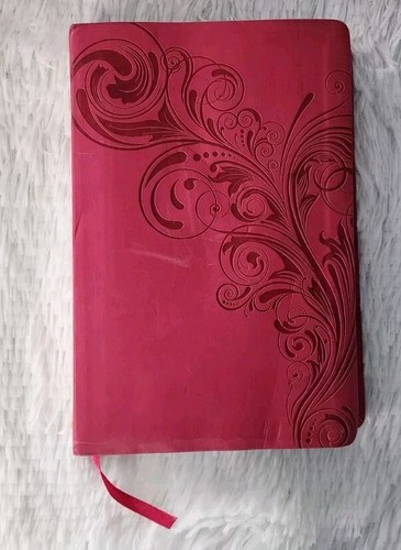 Holman KJV Holy Bible Personal Size Pink Leathertouch Silver Gilt Maps