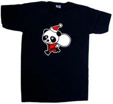 Santa Panda Christmas Funny V-Neck T-Shirt