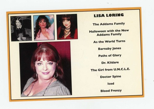 Lisa Loring THE ADDAMS FAMILY signed postcard with address data excellent RARE