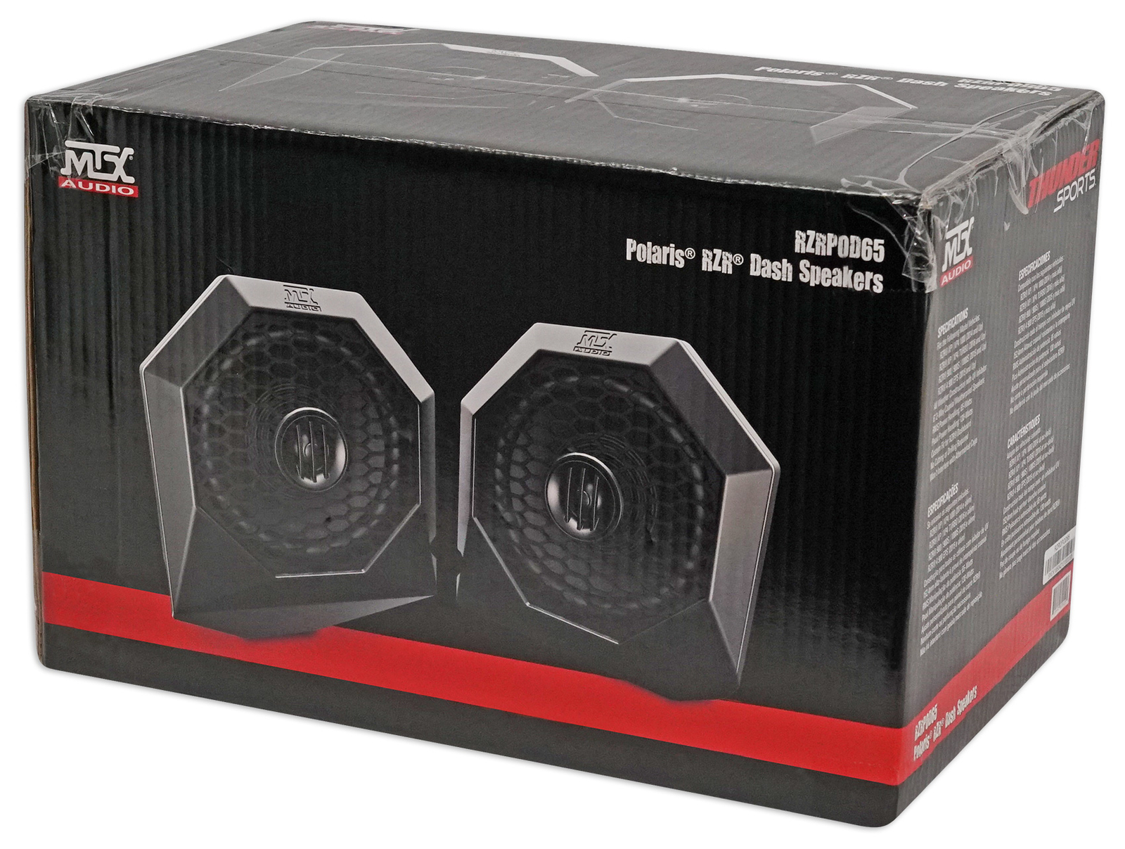 Динамики MTX RZRPOD65 65 мощностью 130 Вт с каркасным креплением на приборной панели Усилитель для Polaris RZRUTV