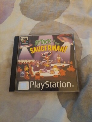 Sony PS1 Spiel   Attack of Saucermen   PlayStation #M52