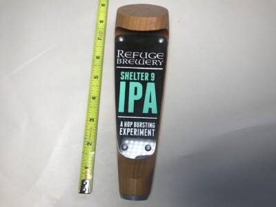 Refuge Brewery Shelter 9 IPA Beer Bar Tap Handle Keg Mancave Display 9'' Ale EUC