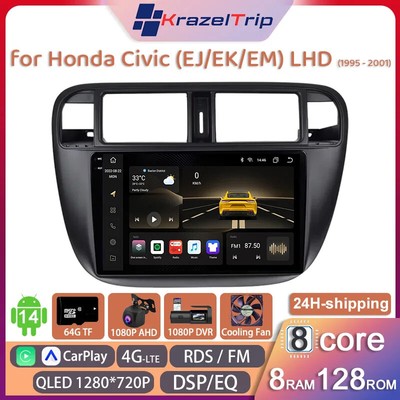 8 Core Carplay Car Stereo for Honda Civic (EJ/EK/EM) LHD 1995 - 2000 2001 DSP 4G