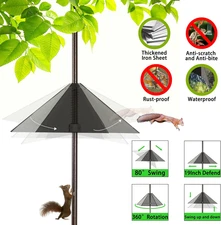 Widened 19" Metal Squirrel Baffle for Bird Feeder Poles - Universal Fit Heavy...