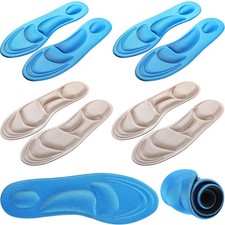 4 Pairs Arch Support Insoles for Women, Memory Foam Cushion Shoe Inserts, Bre...