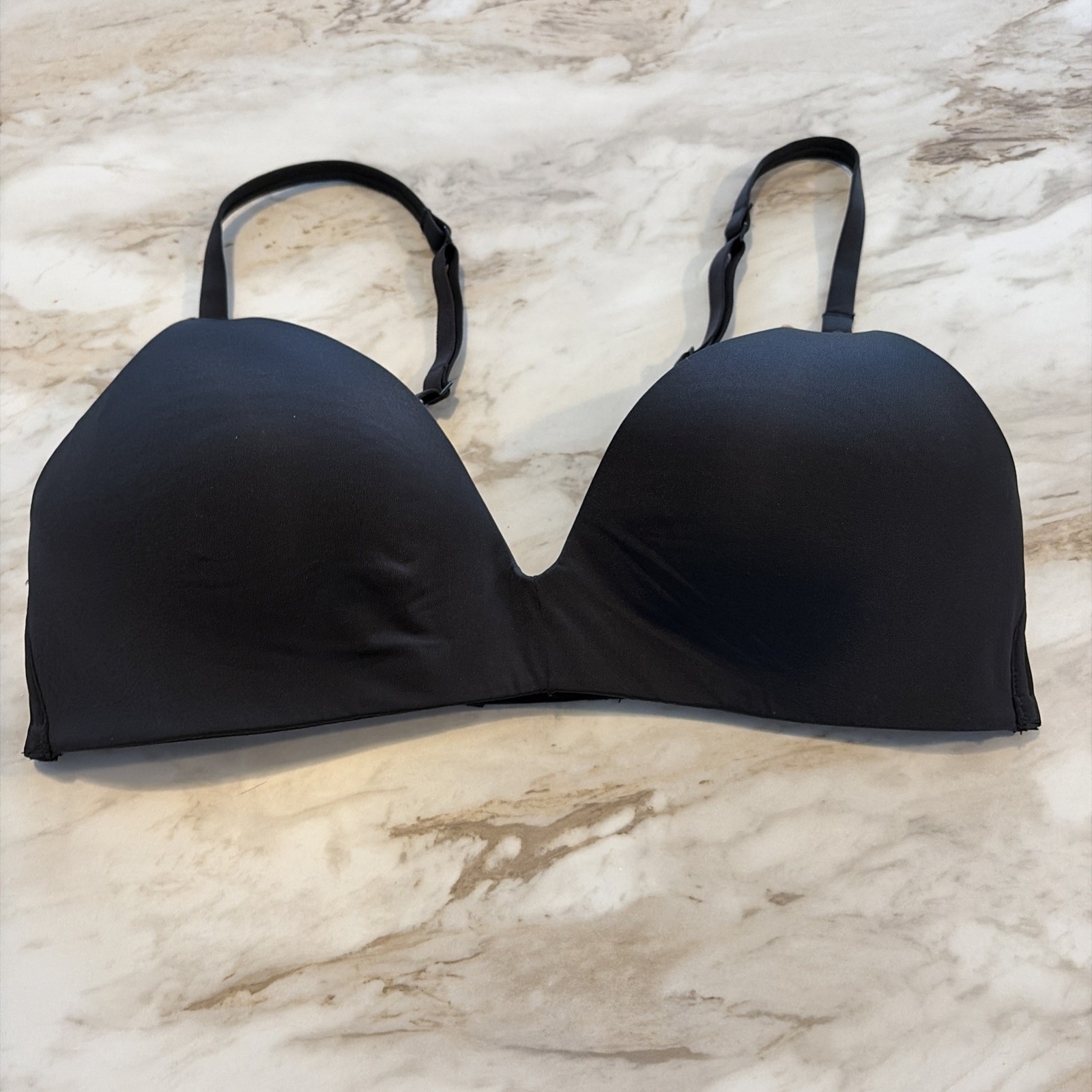 Skims Wireless Form Maternity T-Shirt Demi Nursing Bra 34B Onyx