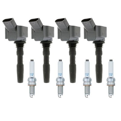 Eldor 4 Ignition Coils NGK Iridium Spark Plugs Kit for Golf Jetta 1.4L L4