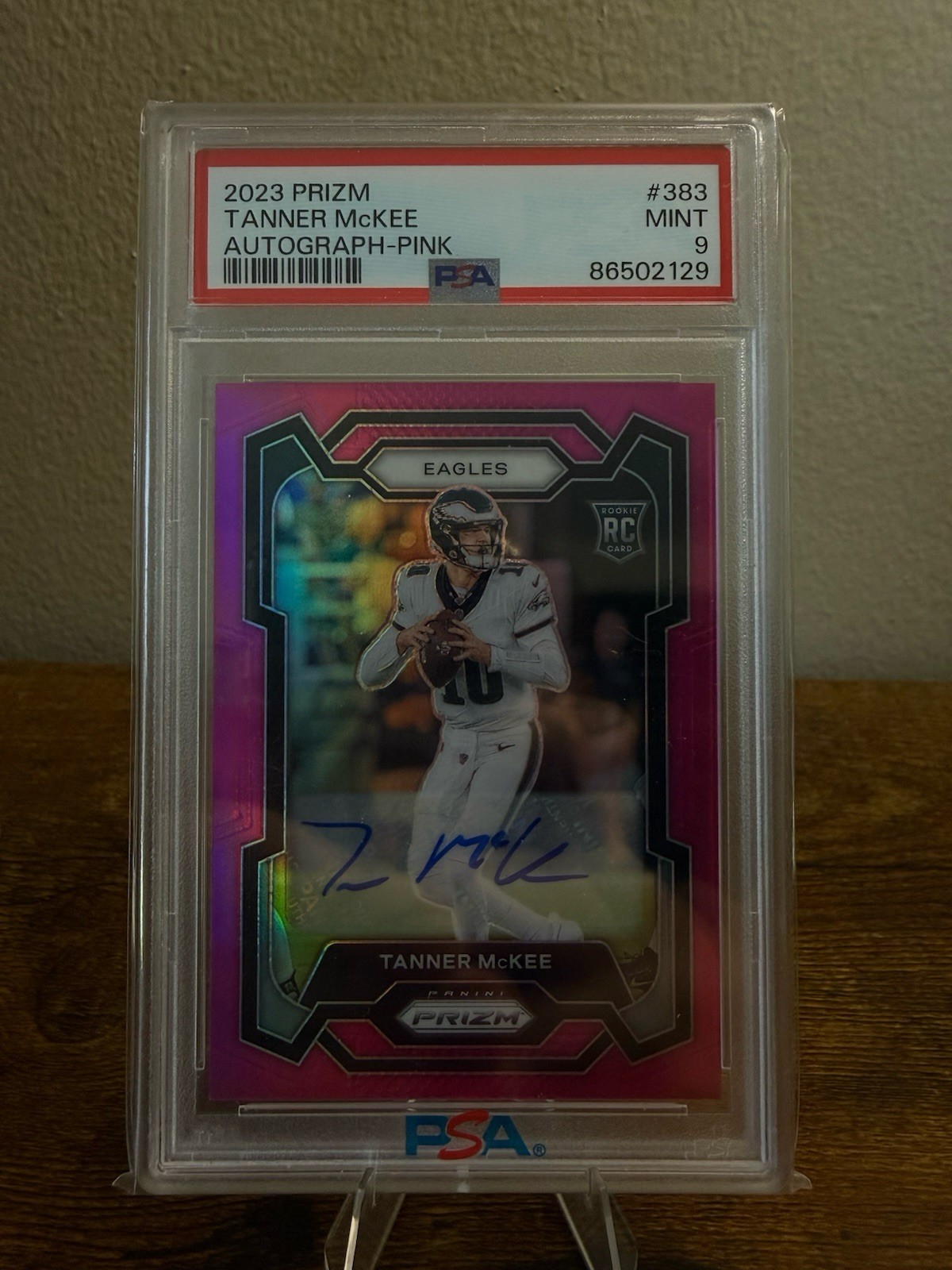 Tanner McKee Panini Prizm #383 Autograph-Pink