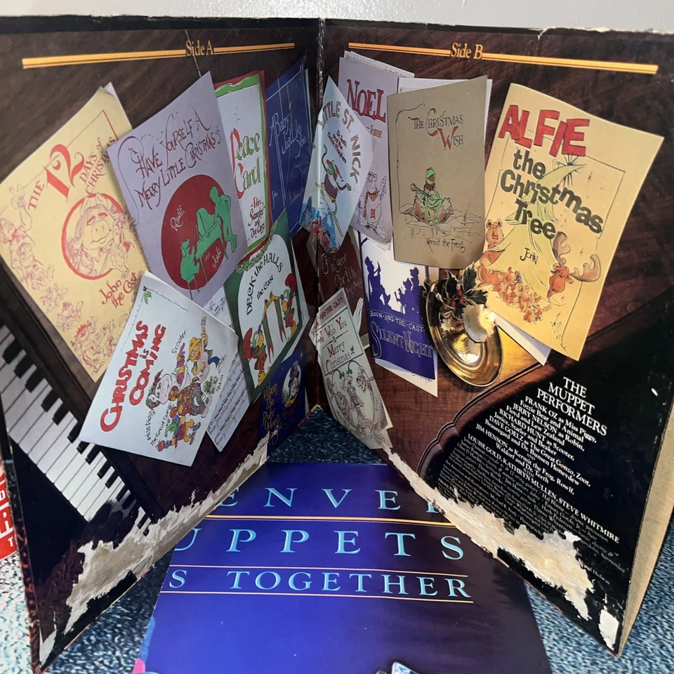 John Denver And The Muppets – A Christmas Together ; 1979 LP VG 1st With Poster Foto 3 de 4