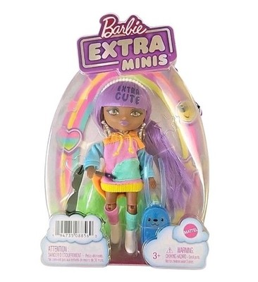  Barbie Extra Cute Minis Mini Fashion Doll Purple Hair & Accesories NIB