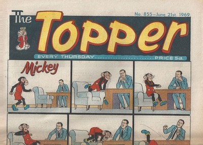THE TOPPER COMIC + COA No No 855  - 21 Jun 1969 VINTAGE & ORIGINAL PERFECT GIFT