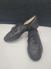 BLOCH Jazz Dance Ballet Black Leather Shoes Children's 8.5M Lace Up
