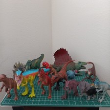 Dinosaurs Toy Figures Various Sizes Functions Materials Lot Of 14