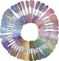 Stickgarn Set 50 Farben, Je 8 Meter Pastellfarben – Ideal FüR Kreuzstich
