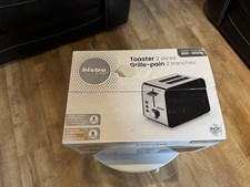 Bistro Chef 2-Slice Stainless Steel Toaster Black/Silver 850-1000W 6 Setting