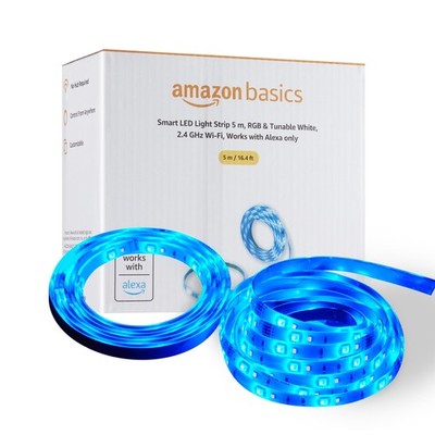 Amazon Basics Smart LED Lichtleiste 5m RGB & Tunable White funktioniert nur mit Alexa