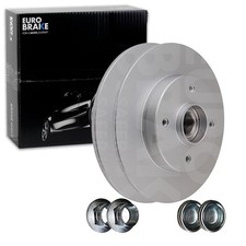 2X EUROBRAKE BREMSSCHEIBEN 249mm VOLL HINTEN PASSEND FÜR CITROËN C3 C4 DS3 DS
