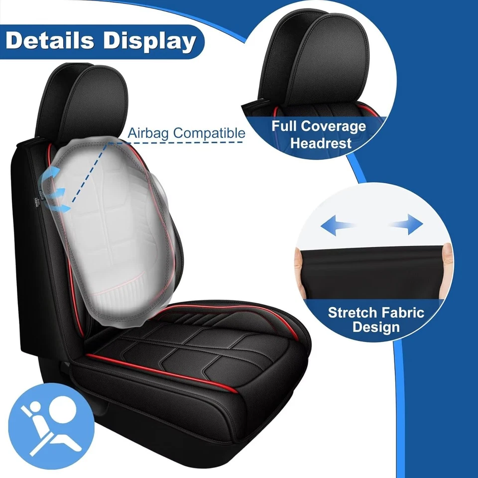 For Ford Maverick 2022-2026 Car PU Leather Seat Covers With Lumbar Support Foto 4 de 4