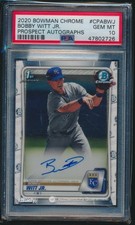 PSA 10 BOBBY WITT JR. AUTO 1st 2020 Bowman Chrome Autograph Rookie RC GEM MINT