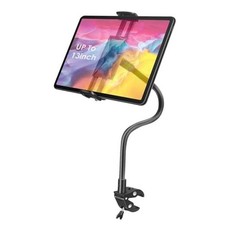 Gooseneck Bike Tablet Holder Mount, Bike Handlebar Mount Clamp for Stationary