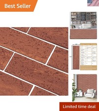 Waterproof 3D Thin Brick Veneers, 100 Red Faux Brick Tiles for Any Space
