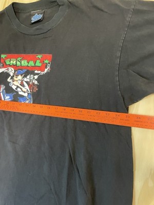 Tribal Gear 90s Single Stitch Mens Black T Shirt Graffiti Graphic
