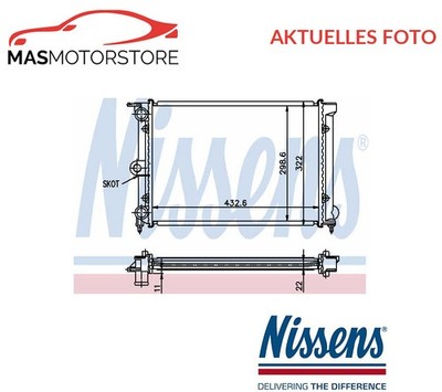 KÜHLER WASSERKÜHLER MOTORKÜHLER NISSENS 651631 P NEU OE QUALITÄT