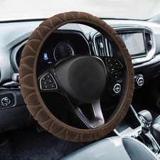Fluffy Steering Wheel Cover, Car Wheel Cover, 15'' Soft Steering Color: Brown