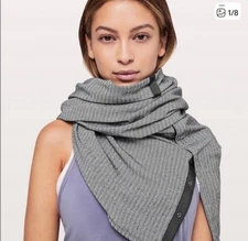 Lululemon Vinyasa Scarf Herringbone Gray One Size