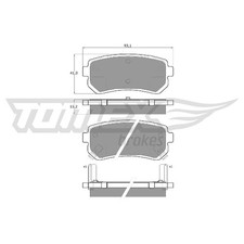 Satz Bremsbeläge Bremsklötze hinten für Hyundai I20 1 PB | 24143980