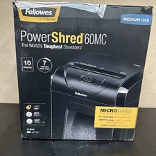 Fellowes PowerShred 60MC MicroShred Shredder CRC49210, 10 Sheets 7 min. run time