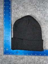 Beanie Toque Youth Girls Black Knit Acrylic Blend Cute Glittery Sparkly Snow Ski